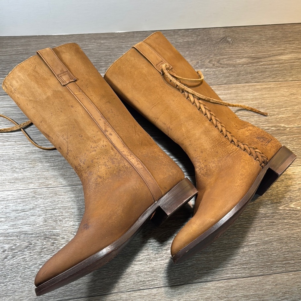 El Canelo Brown Leather horse riding Boots men’s 10.5